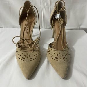 Beige woman’s heels